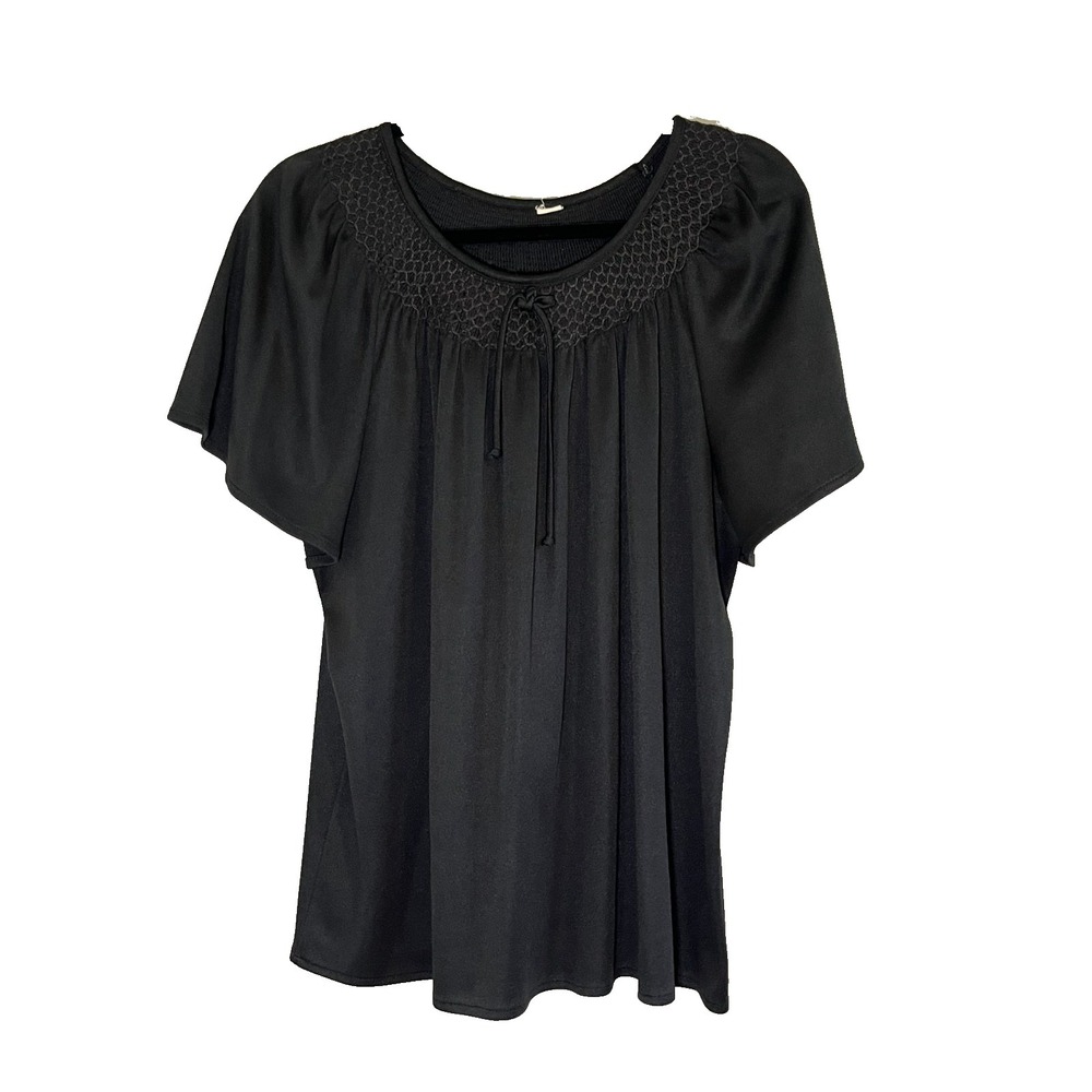 Retro Neutral Top XL Black Boho Indie Folk Minimalist Lagen Witchy Whimsical 80s